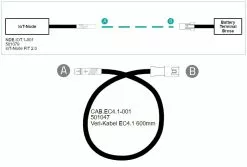 Biketec Verlängerungskabel Für Nodes FIT 2.0 EC4.1 600mm Für Räder Ohne Zus. Optionale Komponente
