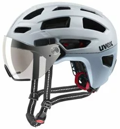 Uvex Finale-Visor 52-57cm / 56-61cm 14 Uvex Finale-Visor 52-57cm / 56-61cm -Fahrradzubehör Verkäufe Helm Uvex Finale Visor silver matt 52 57cm S4107530615 4043197323107