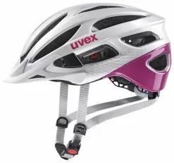 Uvex True 52-55cm / 55-58cm -Fahrradzubehör Verkäufe Helm Uvex True silver fuchsia 52 55cm S4100530415 4043197338668