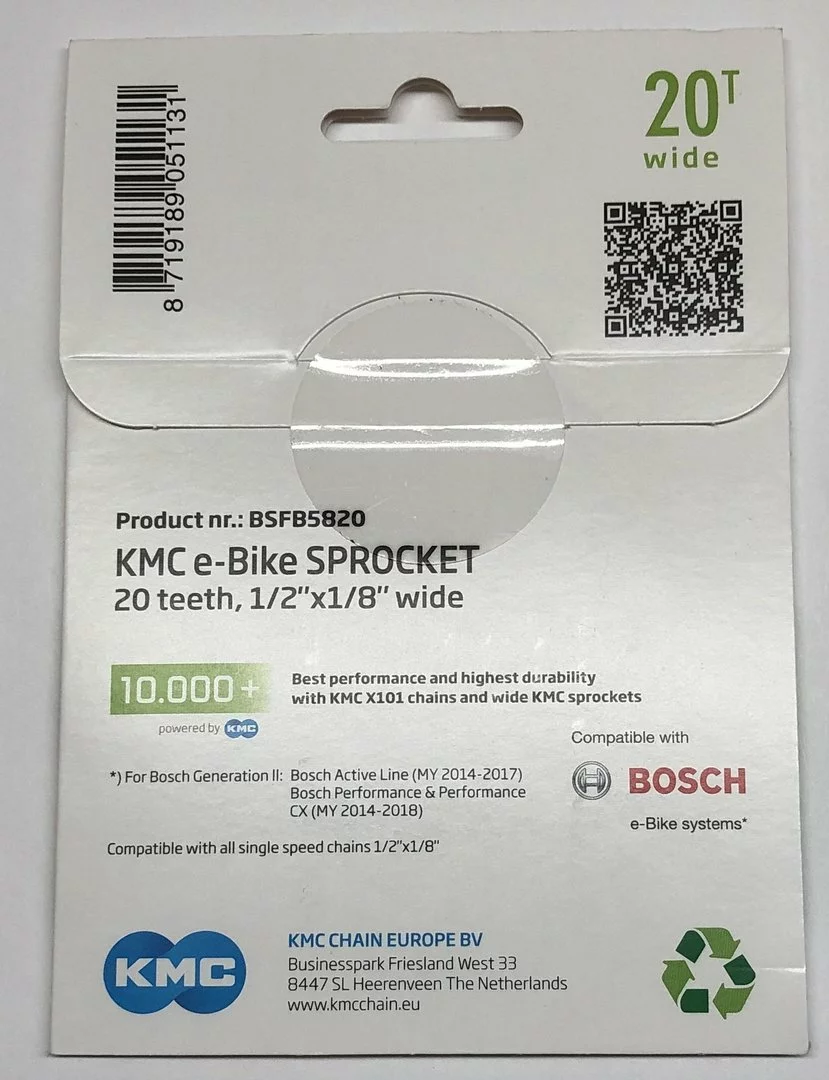 KMC Kettenrad Für Modelle 2. Generation Ab 2014 20 Zähne 1/8 Zoll Schwarz 10.000km+ 2 KMC Kettenrad Für Modelle 2. Generation Ab 2014 20 Zähne 1/8 Zoll Schwarz 10.000km+ – Bild 2