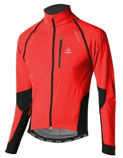 Loeffler Löffler San Remo Windstopper Softshell Light Zip-Off 15922 -Fahrradzubehör Verkäufe Loeffer Herren Bike Zip off Jacke San Remo Windstopper Soft Shell Light rot schwarz 15922 599