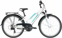 Pegasus Avanti 2021 18-Gang -Fahrradzubehör Verkäufe Pegasus Avanti 2021 24 Zoll 18 Gang Kettenschaltung Trapez weiss tuerkis silber 526 77732