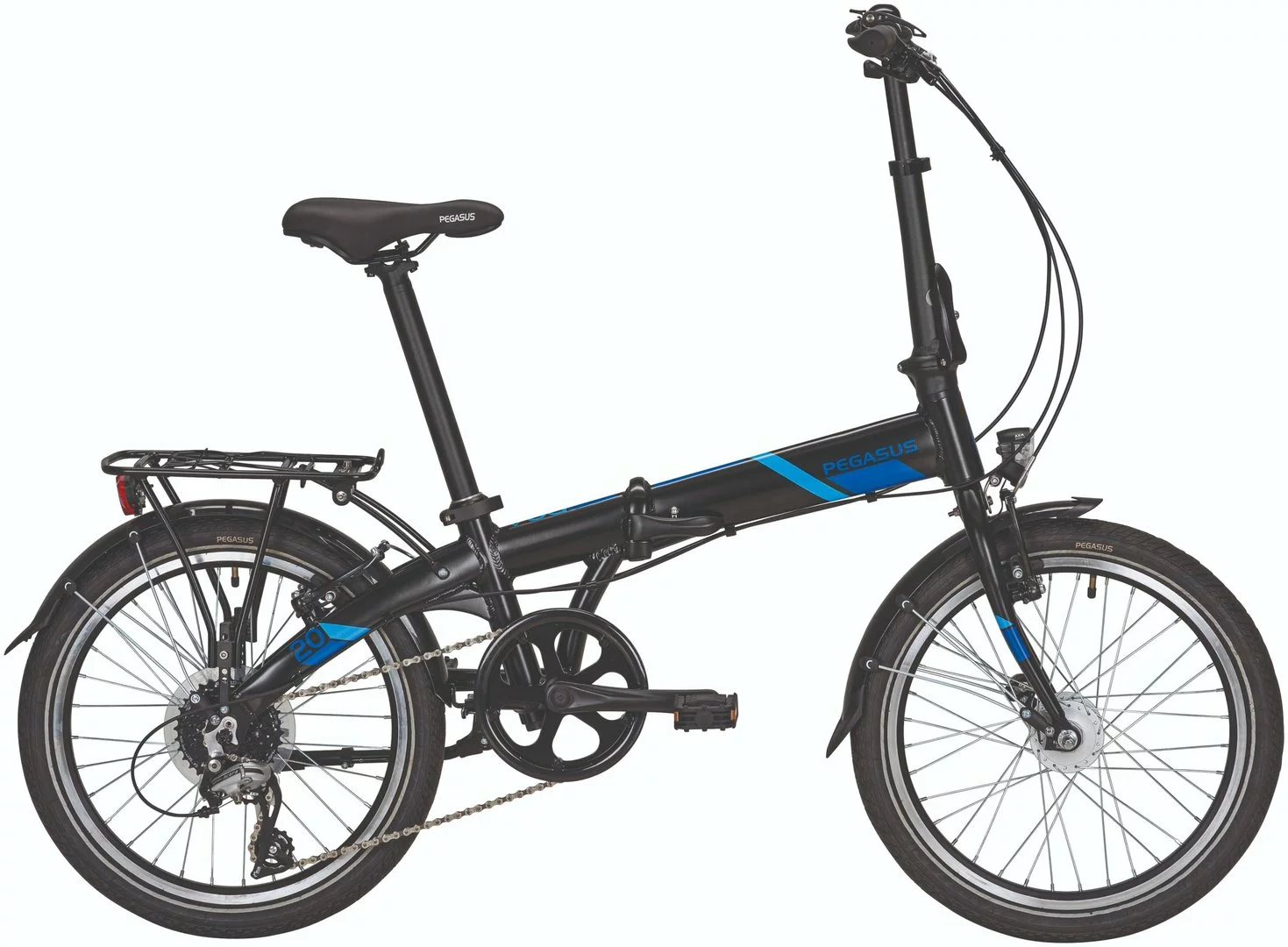 Pegasus P8A Alu Faltrad 8-Gang Kettenschaltung 20 Zoll Schwarz-blau 1 Pegasus P8A Alu Faltrad 8-Gang Kettenschaltung 20 Zoll Schwarz-blau