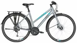 Pegasus Premio Superlite Disc 2018 30-Gang -Fahrradzubehör Verkäufe Pegasus Premio Superlite Disc 2018 Damen Trapez grau tuerkis 586 52945 52950 52955