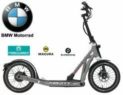 BMW X2City E-Scooter -Fahrradzubehör Verkäufe Scooter E Roller BMW X2City Pedelec moonwalk grey glossy KW074 DBM599